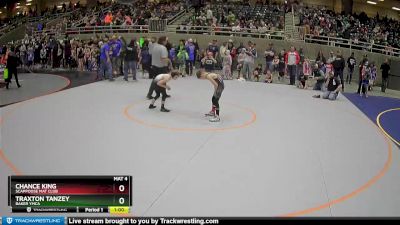 67 lbs Champ. Round 1 - Traxton Tanzey, Baker YMCA vs Chance King, Scappoose Mat Club