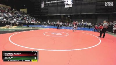 6A - 113 lbs Champ. Round 1 - Jacob Reitz, Mill Valley vs Orlando Watley, Wichita-North