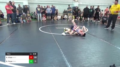 70 lbs Pools - Rizer Efaw, West Virginia Wild vs Bristol Pope, Ohio Gold