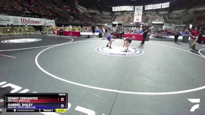 82 lbs Champ. Round 1 - Sonny Cervantes, Red Wave Wrestling vs Gabriel Bailey, Shafter Youth Wrestling