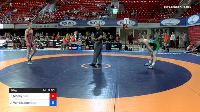 70 kg Consi Of 4 - Justin Mccoy, Cavalier Wrestling Club vs Jaden Van Maanen, Bison Wrestling Club