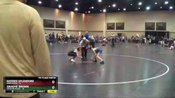 70 lbs Finals (2 Team) - Graeme Brown, Missouri Black vs Hayden Splendore, Iowa Silver