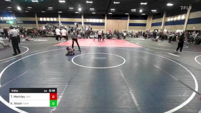 54 lbs Consi Of 8 #2 - Trey Merkley, Uintah vs Kleonna Block, Team Real Life