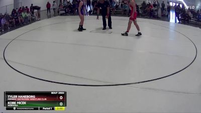 129 lbs Champ. Round 1 - Kobe Micek, Nebraska vs Tyler Haneborg, Midwest Destroyers Wrestling Club