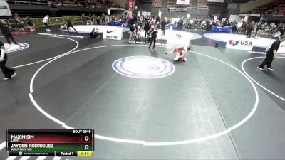 110 lbs Cons. Round 4 - Jayden Rodriguez, Wolf Pack WC vs Maxim Sim, LAWC