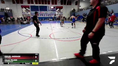 215 lbs Semifinal - Miguel Andrade, Los Lunas vs Malik Felder, Albuquerque