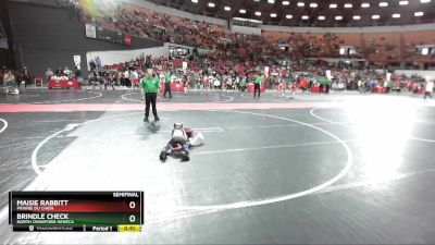 50 lbs Semifinal - Maisie Rabbitt, Prairie Du Chien vs Brindle Check, North Crawford-Seneca