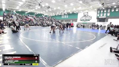 189 lbs Cons. Semi - Melissa Moreno, Paloma Valley vs Lourdez Lazo, Pacifica Oxnard