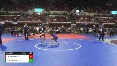 102 lbs Semifinal - Hayley Petersen, Simms vs Elyssa Armendariz, Moses Lake Wrestling Club