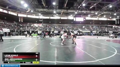 285 lbs Cons. Round 2 - Reid Abrahamson, Mt. View Oregon vs Layne Schulz, Canyon Ridge