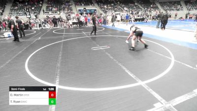 130 lbs Semifinal - Dylan Martin, Sperry Wrestling Club vs Tanner Ryan, BAWC