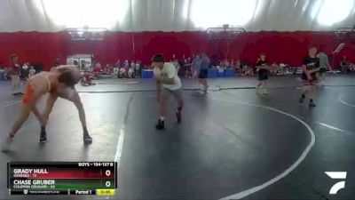 134-137 B Round 1 - Grady Hull, Geneseo vs Chase Gruber, Coleman Cougars