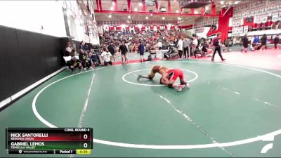 126 lbs Cons. Round 4 - Nick Santorelli, Redondo Union vs Gabriel Lemos, Temecula Valley