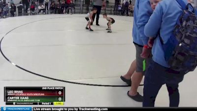 5 lbs 2nd Place Match - Leo Rivas, Ansley-Litchfield Youth Wrestling vs Carter Haag, Nebraska Elite Wrestling Club