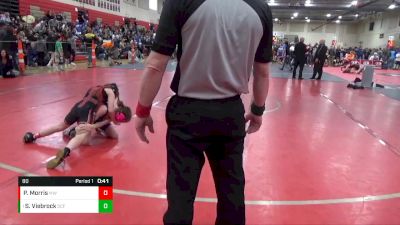 80 lbs Round 2 - Sawyer Viebrock, St. Croix Falls vs Phoebe Morris, Monticello Warriors