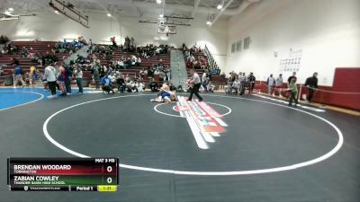 145 lbs Quarterfinal - Brendan Woodard, Torrington vs Zabian Cowley, Thunder Basin High School