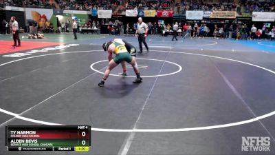 130 lbs Quarterfinal - Ty Harmon, Colony High School vs Alden Bevis, Service High School Cougars