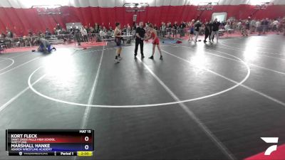 106 lbs Cons. Round 1 - Kort Fleck, Saint Croix Falls High School Wrestling vs Marshall Hanke, Askren Wrestling Academy