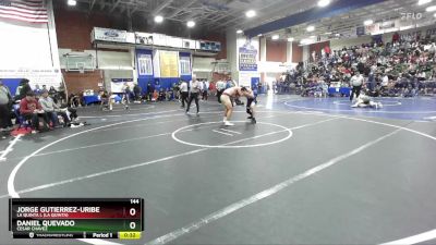 144 lbs Cons. Round 1 - Daniel Quevado, Cesar Chavez vs Jorge Gutierrez-Uribe, La Quinta L (La Quinta)