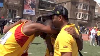 Wolmers Boys celebrate after breaking Jamaican HS 4x100 Record