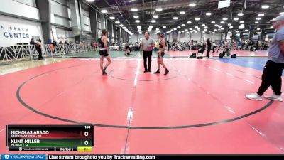 130 lbs Rd# 4- 2:00pm Friday Final Pool - Klint Miller, PA Blue vs Nicholas Arado, East Coast Elite