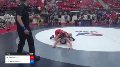 71 kg Cons 16 #2 - Mason Savidan, Sunkist Kids Monster Garage vs Owen McMullen, Bishop McCort High School Wrestling