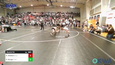 58 lbs Round Of 16 - Kayden Walters, Collinsville Cardinal Youth Wrestling vs Savina Burgo, Team Tulsa Wrestling Club