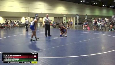145 lbs Placement Matches (16 Team) - Cole Misciagna, Fernandina Beach vs Kalel Hernandez, Red Knights