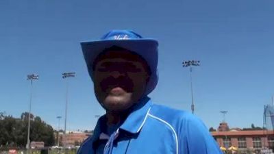 UCLA Coach Johnny Gray after the Men's 1500 2010 USC:UCLA Dual