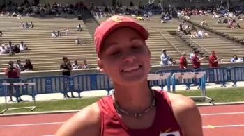 Zsofia Erdelyi USC 5k/1500 Champ after the 5k 2010 USC/UCLA Dual