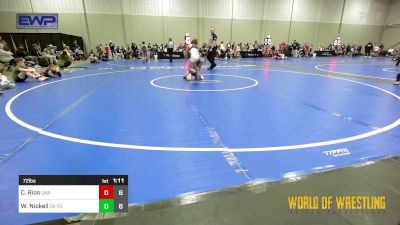 72 lbs Rr Rnd 3 - Cameron Rios, LWA 12U vs Wes Nickell, Oklahoma Young Guns 12U