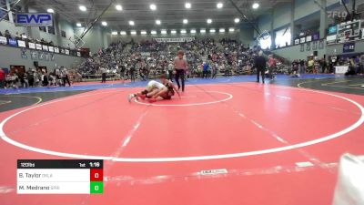 120 lbs Quarterfinal - Blake Taylor, Oklahoma vs Melanie Medrano, Springdale Youth Wrestling Club