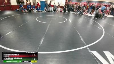 120 lbs Cons. Round 5 - Cameron Sisneros, Thunder Basin vs Corbin Donner, Laramie