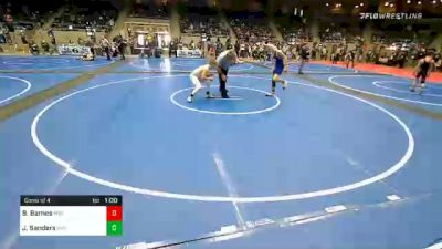 130 lbs Consolation - Bryce Barnes, Miami Takedown Club vs Jescee Sanders, Salina Wrestling Club