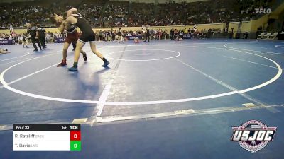 132 lbs Round Of 16 - Reese Ratcliff, Cashion Youth Wrestling vs TJ Davis, Little Axe Takedown Club