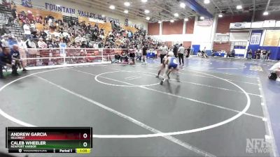 126 lbs Quarterfinal - Caleb Wheeler, Newport Harbor vs Andrew Garcia, Hillcrest