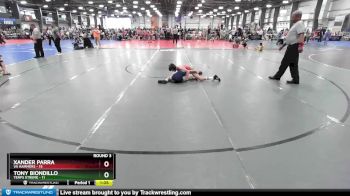 76 lbs Rd# 3 12:00pm Friday - Tony Biondillo, Terps Xtreme vs Xander Parra, VA Hammers