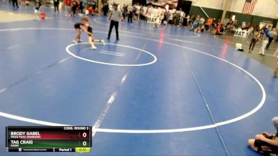 73 lbs Cons. Round 3 - Brody Gabel, Pikes Peak Warriors vs Tag Craig, Hawk