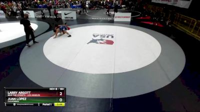 160 lbs Quarterfinal - Larry Argott, Beat The Streets - Los Angeles vs Juan Lopez, California