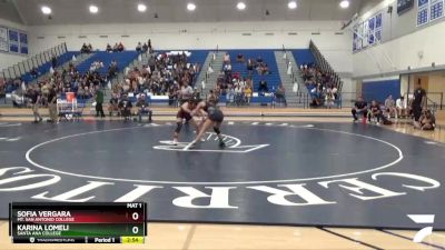 136 lbs Quarterfinal - Sofia Vergara, Mt. San Antonio College vs Karina Lomeli, Santa Ana College