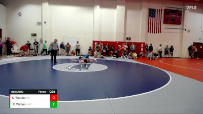 100 lbs Round 4 - Reed Wicker, Warrior RTC vs Korbyn Woods, Quaker Wrestling Club