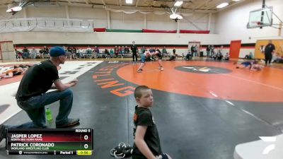 83-87 lbs Round 5 - Jasper Lopez, North Big Horn Rams vs Patrick Coronado, Worland Wrestling Club