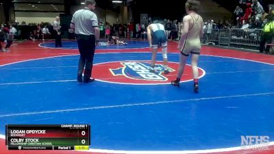 2A-126 lbs Semifinal - Logan Opdycke, Rockmart vs Colby Stock, Fellowship Christian School