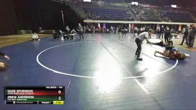 110 lbs Semifinal - Drew Anderson, The Best Wrestler vs Gage Spurgeon, Moen Wrestling Academy