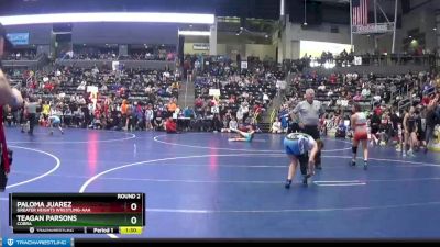 102-111 lbs Round 2 - Paloma Juarez, Greater Heights Wrestling-AAA vs Teagan Parsons, Cobra