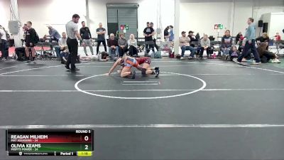 97 lbs Round 5 (6 Team) - Reagan Milheim, Mat Assassins vs Olivia Keams, Misfits Power