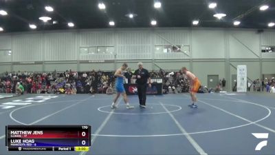 170 lbs Quarters & 1st Wb (16 Team) - Matthew Jens, Illinois vs Luke Hoag, Minnesota Red