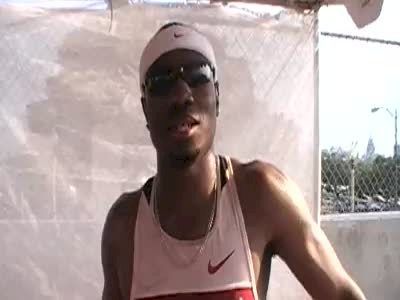 Rakieem Salaam Oklahoma after qualifying for 100 2010 NCAA West Preliminary