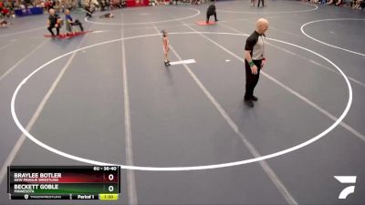 36-40 lbs Quarterfinal - Beckett Goble, Minnesota vs Braylee Botler, New Prague Wrestling