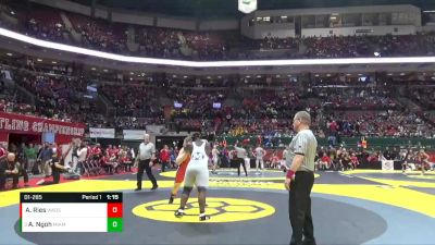 D1-285 lbs Quarterfinal - Abel Ngoh, Miamisburg vs Aaron Ries, Wadsworth